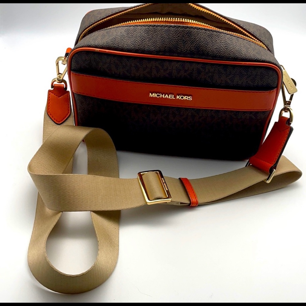 Michael Kors Brown And Orange Purse. Good Condition.